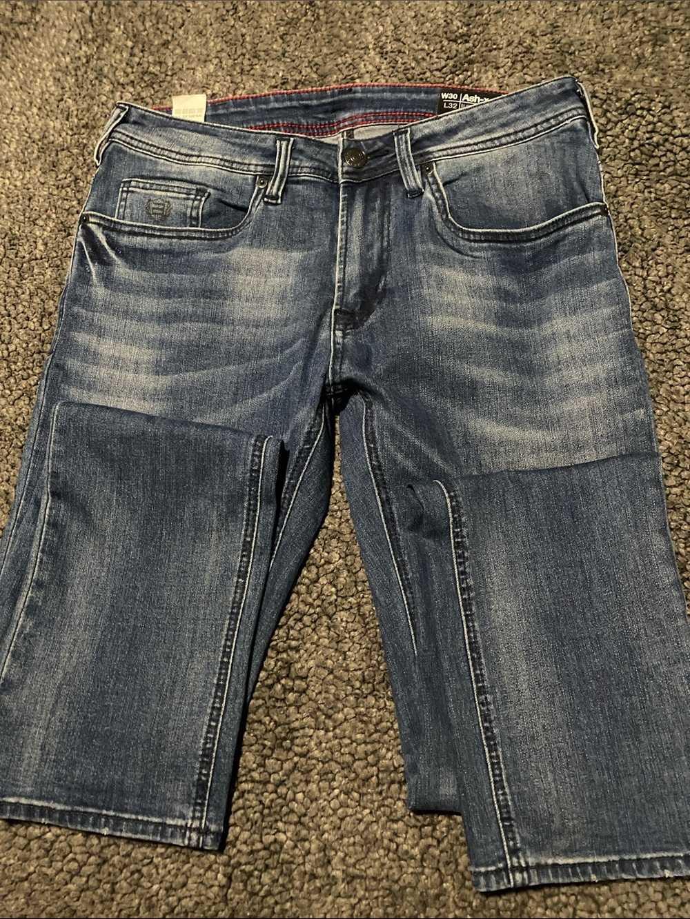 Buffalo David Bitton Slim Straight Washed Blue Jeans 30x32